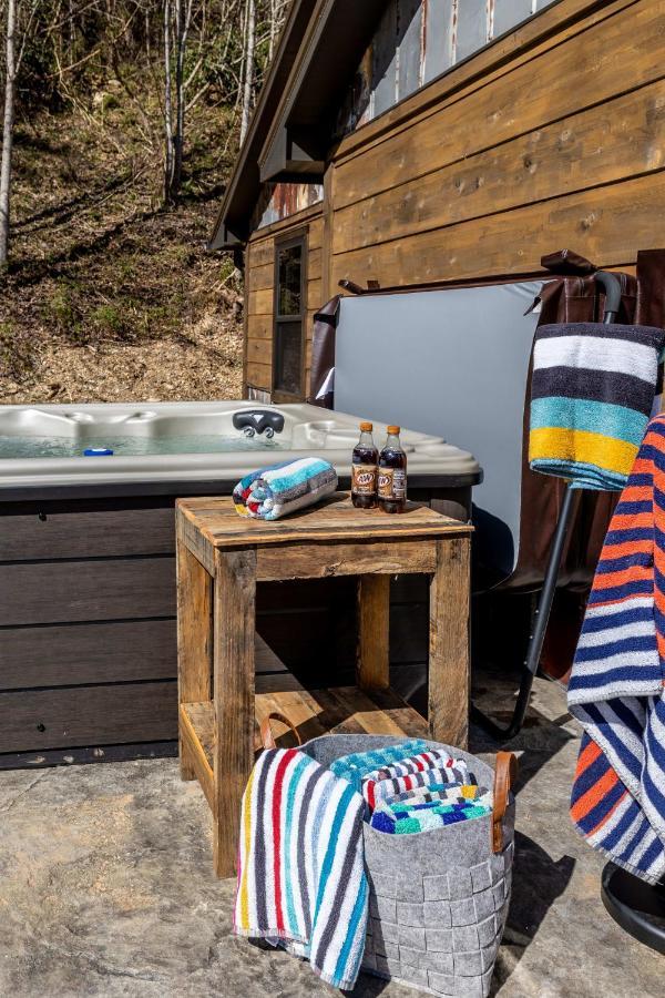 New Rustic Luxe Cabin Billiards Spa Near Gsmnp Townsend Exteriör bild